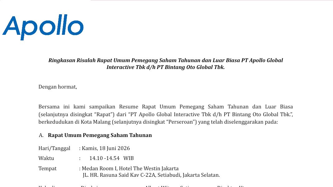 Risalah RUPST dan RUPSLB